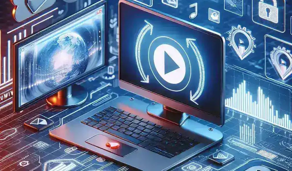 "User-friendly interface of a YouTube downloader application, showcasing features for safely and legally saving YouTube videos to various devices, with emphasis on compatibility and ease of use."