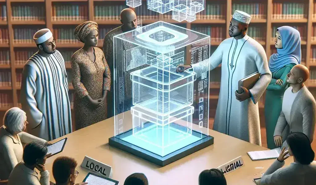 "Local election board staff examining blockchain timestamping technology for secure ballot handling during elections."
