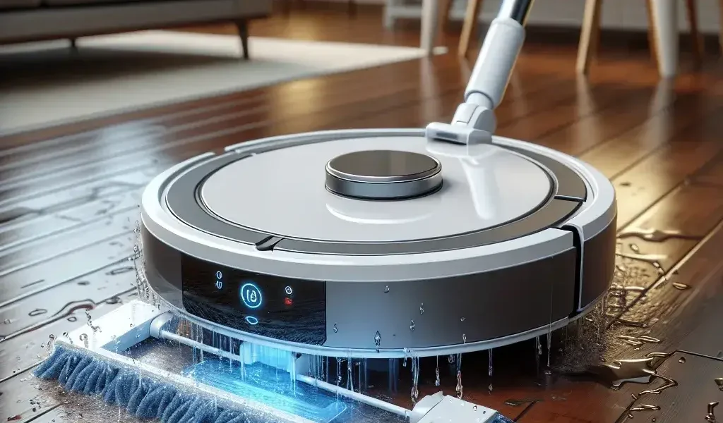 "Close-up of the Ecovacs X10 Omni robotic vacuum cleaner showcasing its advanced mop drying system for superior home cleaning and hygiene."